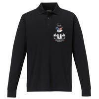 Trump Were Taking America Back You Missed Bitch Funny Performance Long Sleeve Polo