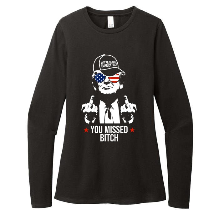 Trump Were Taking America Back You Missed Bitch Funny Womens CVC Long Sleeve Shirt