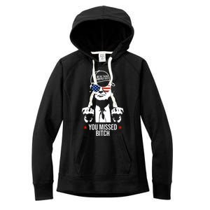 Trump Were Taking America Back You Missed Bitch Funny Women's Fleece Hoodie