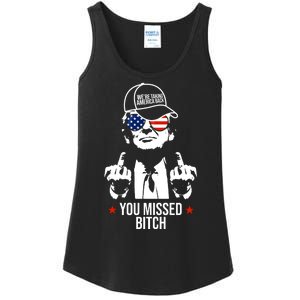 Trump Were Taking America Back You Missed Bitch Funny Ladies Essential Tank