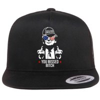 Trump Were Taking America Back You Missed Bitch Funny Flat Bill Trucker Hat