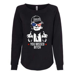 Trump Were Taking America Back You Missed Bitch Funny Womens California Wash Sweatshirt