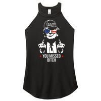 Trump Were Taking America Back You Missed Bitch Funny Women's Perfect Tri Rocker Tank