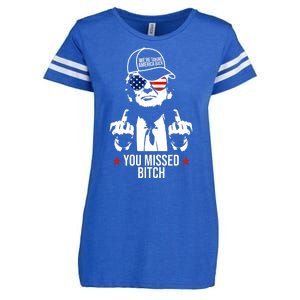 Trump Were Taking America Back You Missed Bitch Funny Enza Ladies Jersey Football T-Shirt