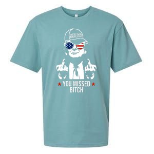 Trump Were Taking America Back You Missed Bitch Funny Sueded Cloud Jersey T-Shirt