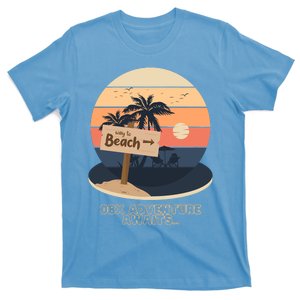 This Way To The Beach Adventure Awaits Ocean Summer Fun T-Shirt