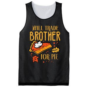 Thanksgiving Will Trade Brother For Pie Fall Family Mesh Reversible Basketball Jersey Tank