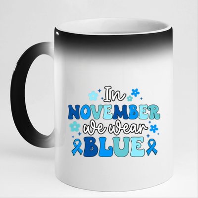 T1D Warrior Type 1 Diabetes Awareness Diabetic 11oz Black Color Changing Mug