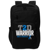 T2D Warrior Type 2 Diabetes Awareness Diabetic Impact Tech Backpack