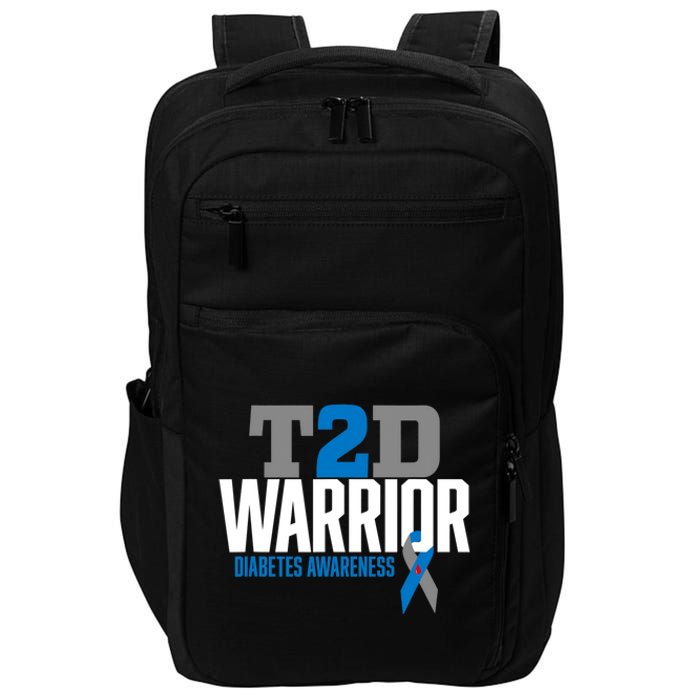 T2D Warrior Type 2 Diabetes Awareness Diabetic Impact Tech Backpack