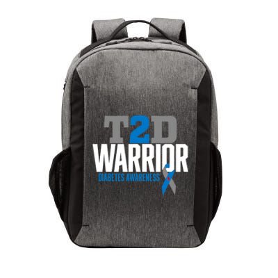 T2D Warrior Type 2 Diabetes Awareness Diabetic Vector Backpack