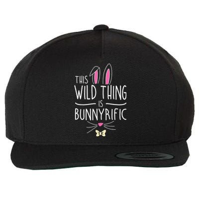 This Wild Thing Is Bunnyrific Easter Bunny Ears Wool Snapback Cap