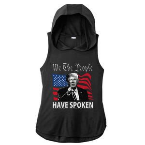 Trump We The People Have Spoken Ladies PosiCharge Tri-Blend Wicking Draft Hoodie Tank