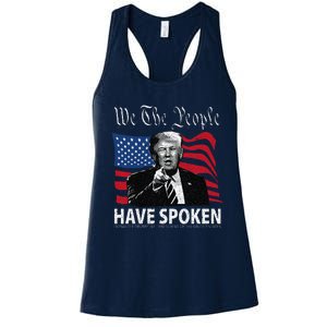 Trump We The People Have Spoken Women's Racerback Tank