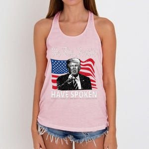 Trump We The People Have Spoken Women's Knotted Racerback Tank