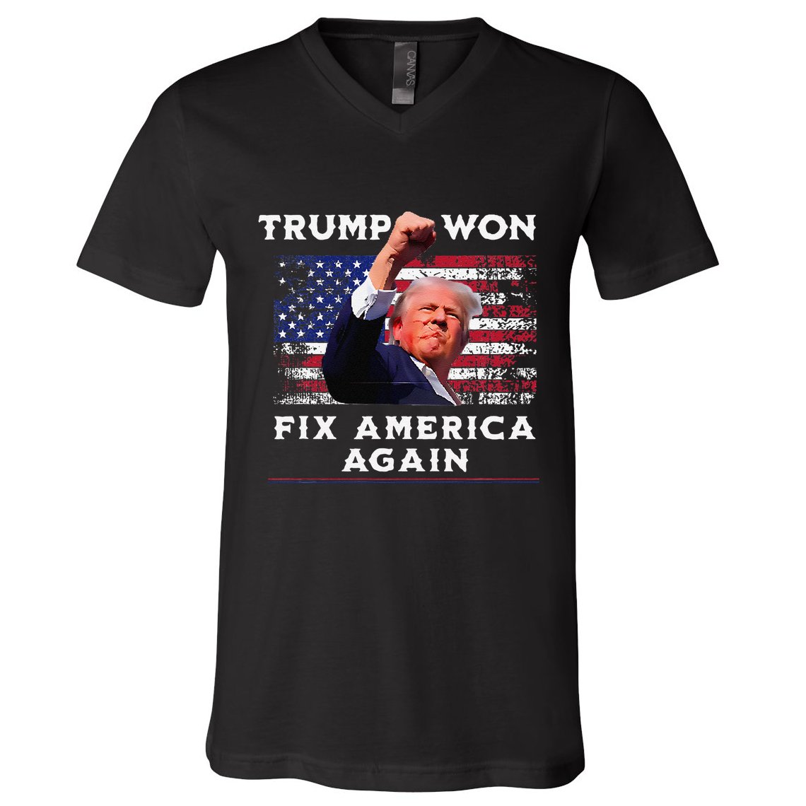 Trump Won V-Neck T-Shirt