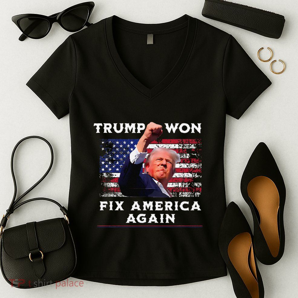 Trump Won Women's V-Neck T-Shirt