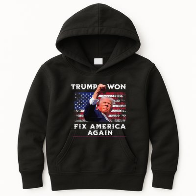 Trump Won Kids Hoodie