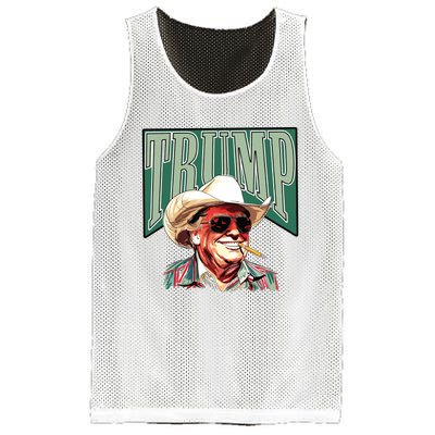 Trump Western Trump Cowboy Make America Great Trump Daddy Mesh Reversible Basketball Jersey Tank