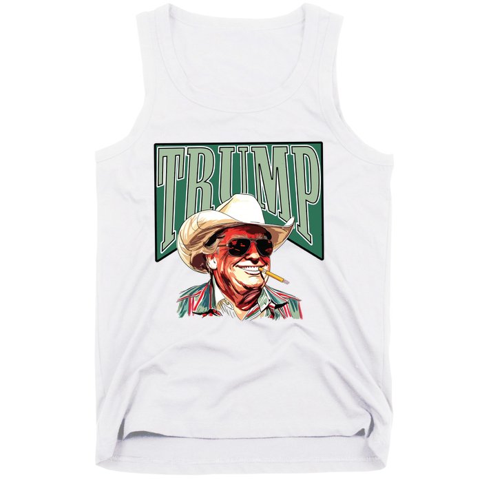 Trump Western Trump Cowboy Make America Great Trump Daddy Tank Top