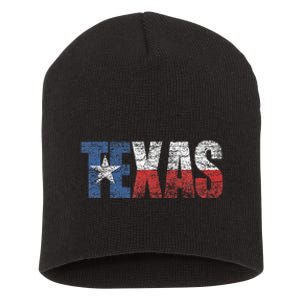 Texas Women Texas State Flag Short Acrylic Beanie