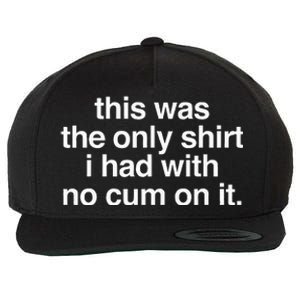 This Was The Only I Had With No Cum On It Wool Snapback Cap