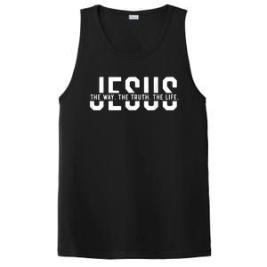 The Way Truth Life John 14 6 Christian Faith Bible Verse PosiCharge Competitor Tank