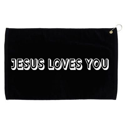 Top Words That Christians Say JESUS LOVES YOU Grommeted Golf Towel