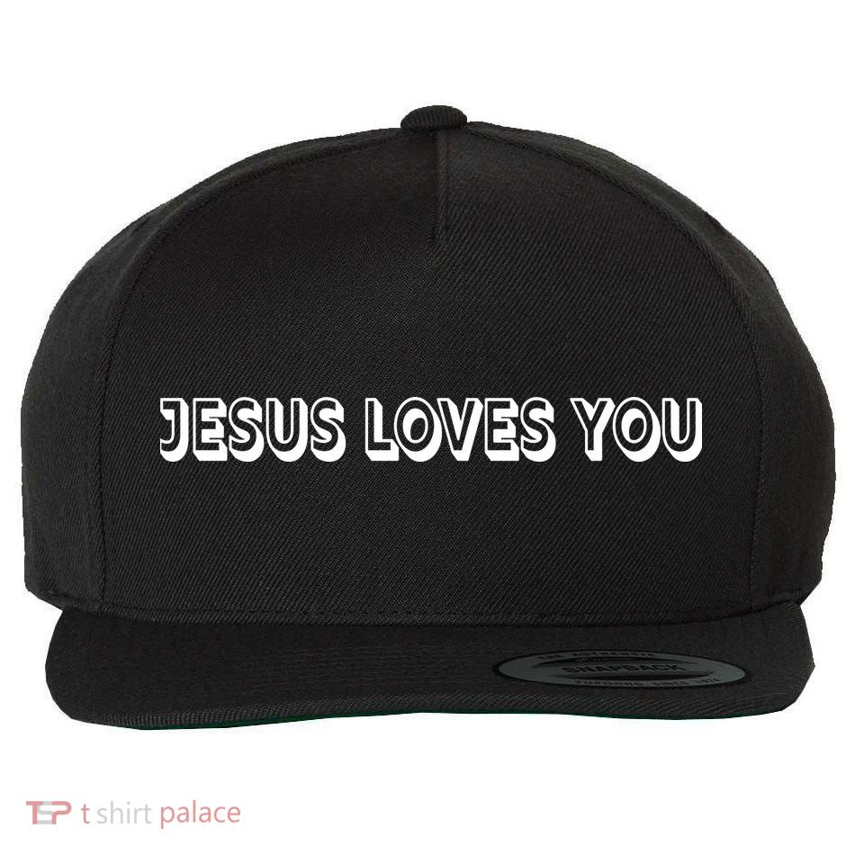 Top Words That Christians Say JESUS LOVES YOU Wool Snapback Cap