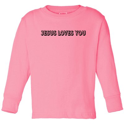 Top Words That Christians Say JESUS LOVES YOU Toddler Long Sleeve Shirt