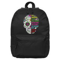 They whispered to her you cannot withstand the storm Skull 16 in Basic Backpack