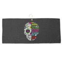 They whispered to her you cannot withstand the storm Skull Large Microfiber Waffle Golf Towel