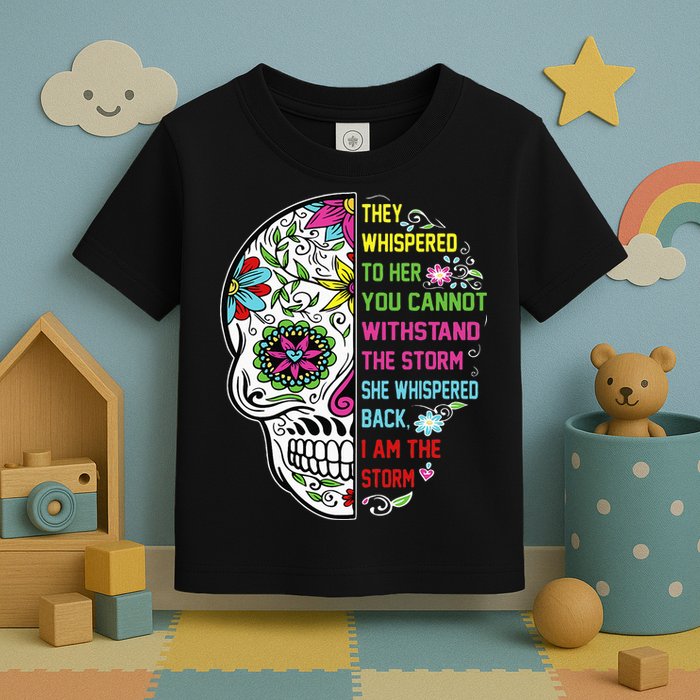 They whispered to her you cannot withstand the storm Skull Toddler T-Shirt