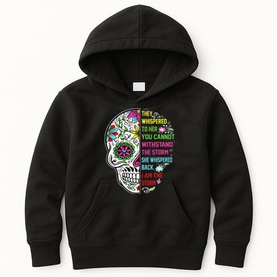 They whispered to her you cannot withstand the storm Skull Kids Hoodie