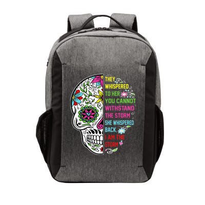 They whispered to her you cannot withstand the storm Skull Vector Backpack