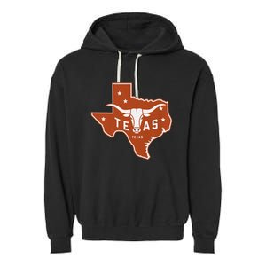 Texas Western Texas Map Garment-Dyed Fleece Hoodie