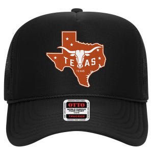 Texas Western Texas Map High Crown Mesh Back Trucker Hat