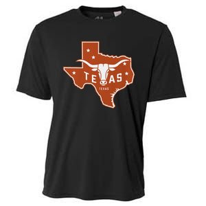 Texas Western Texas Map Cooling Performance Crew T-Shirt