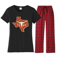 Texas Western Texas Map Women's Flannel Pajama Set