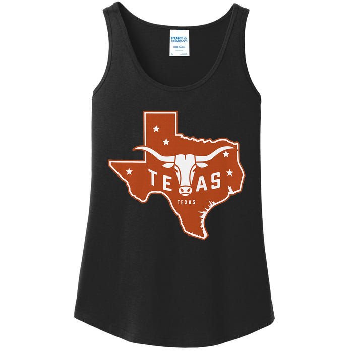 Texas Western Texas Map Ladies Essential Tank