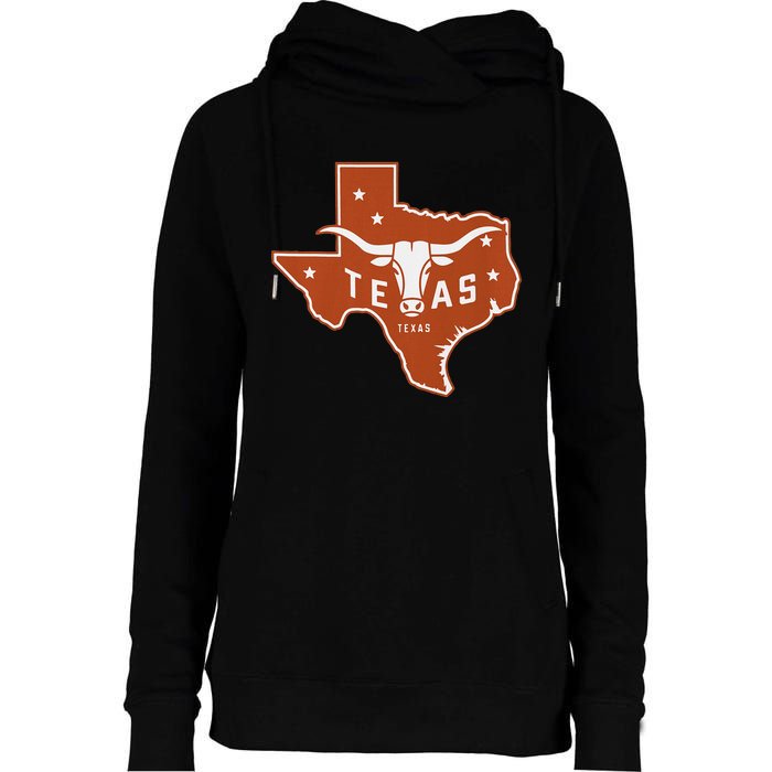 Texas Western Texas Map Womens Funnel Neck Pullover Hood