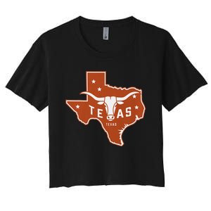 Texas Western Texas Map Women's Crop Top Tee