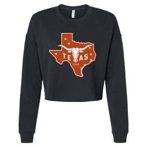 Texas Western Texas Map Cropped Pullover Crew