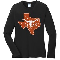 Texas Western Texas Map Ladies Long Sleeve Shirt