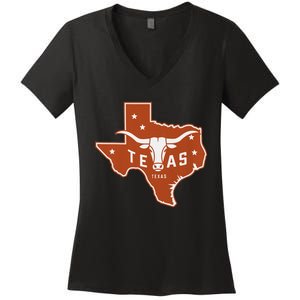 Texas Western Texas Map Women's V-Neck T-Shirt