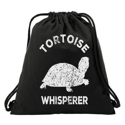 Tortoise Whisperer Turtle Lover Funny Tortoise Quote Drawstring Bag