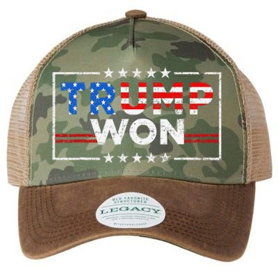 Trump Won The Election Winner 2024 Trump 2.0 Trump Is Back Legacy Tie Dye Trucker Hat