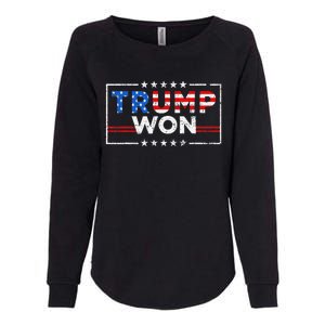 Trump Won The Election Winner 2024 Trump 2.0 Trump Is Back Womens California Wash Sweatshirt