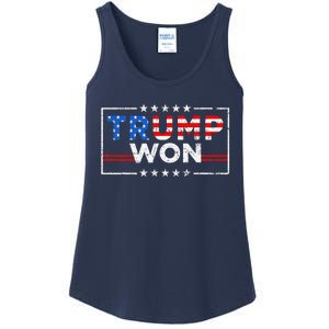 Trump Won The Election Winner 2024 Trump 2.0 Trump Is Back Ladies Essential Tank