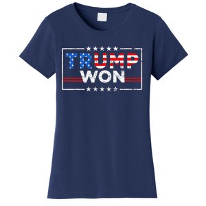 Trump Won The Election Winner 2024 Trump 2.0 Trump Is Back Women's T-Shirt